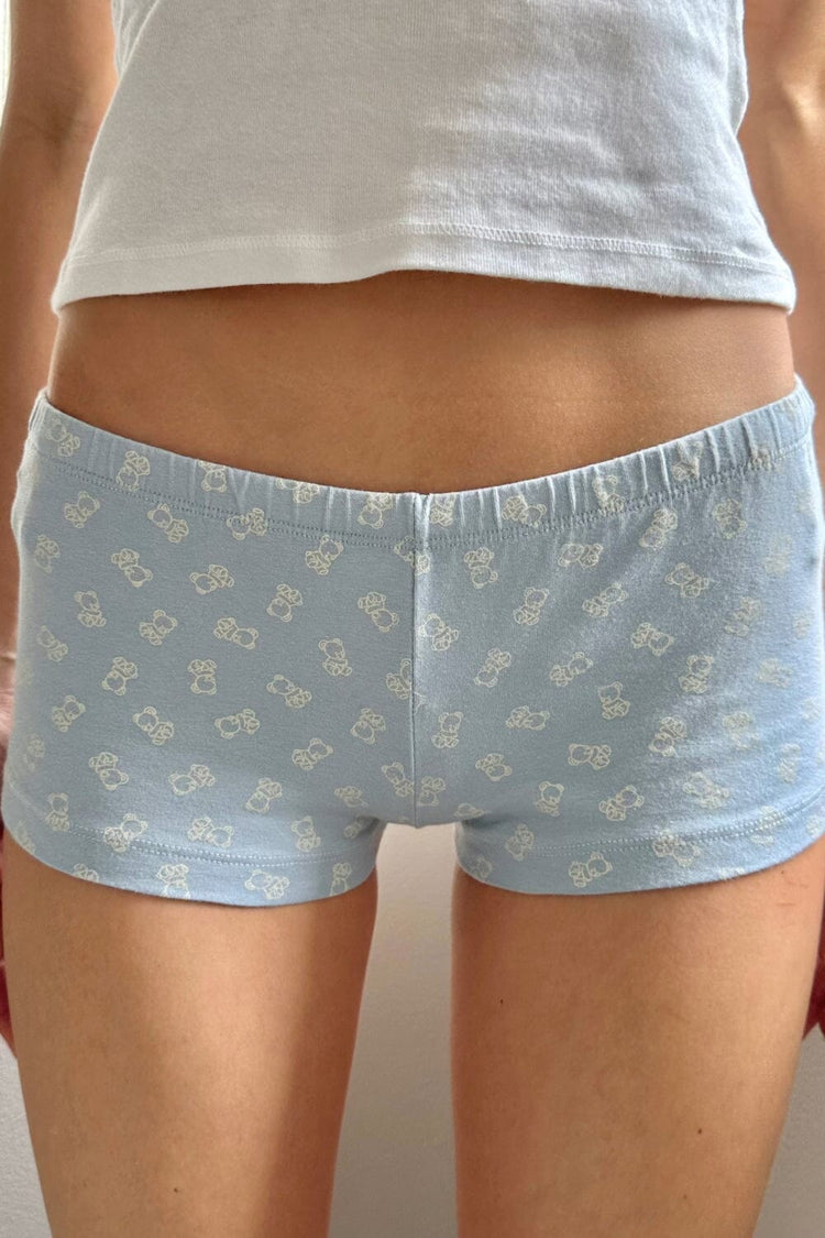 Teddy Bear Boxer Underwear | Light Blue with White Teddy Bears / XS/S