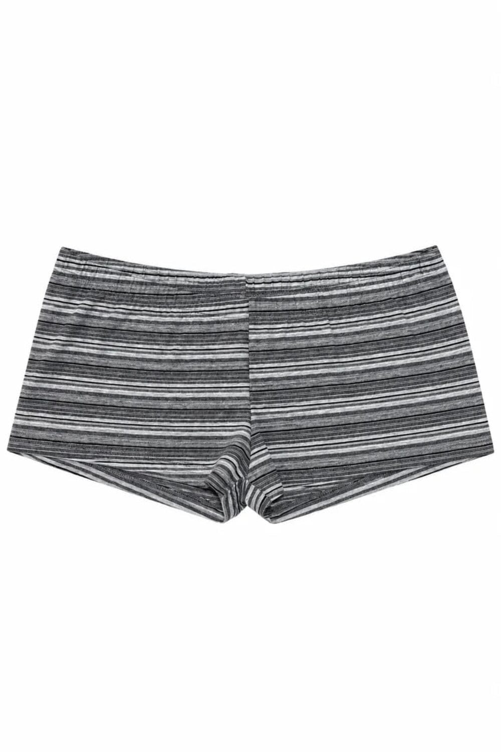 Striped Boxer Underwear | Heather Grey and Grey Black Stripes