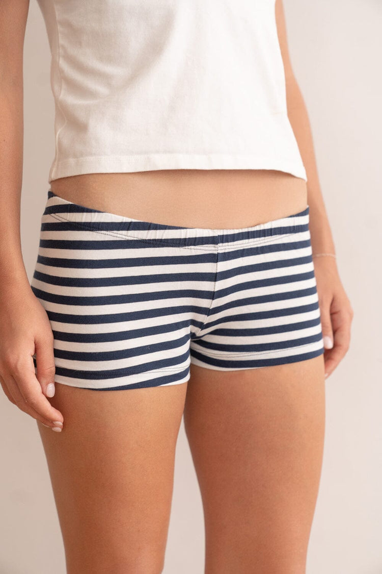 Striped Boxer Underwear | Navy and White Stripes / XS/S