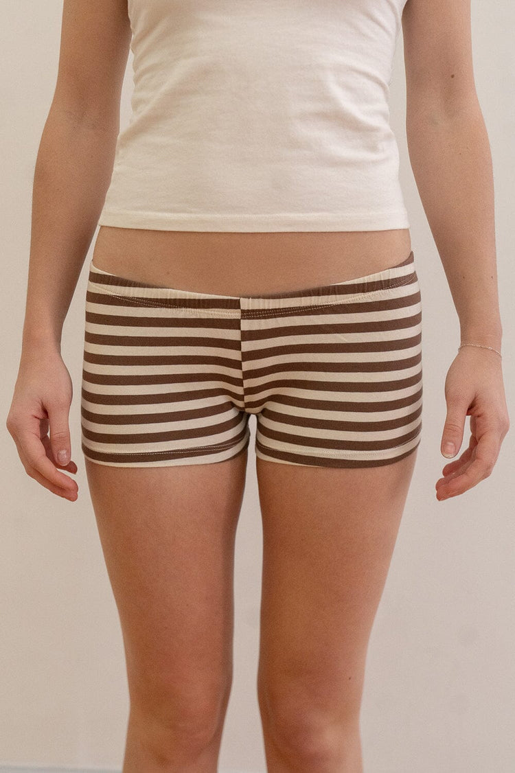 Striped Boxer Underwear | Brown And White Stripes / XS/S
