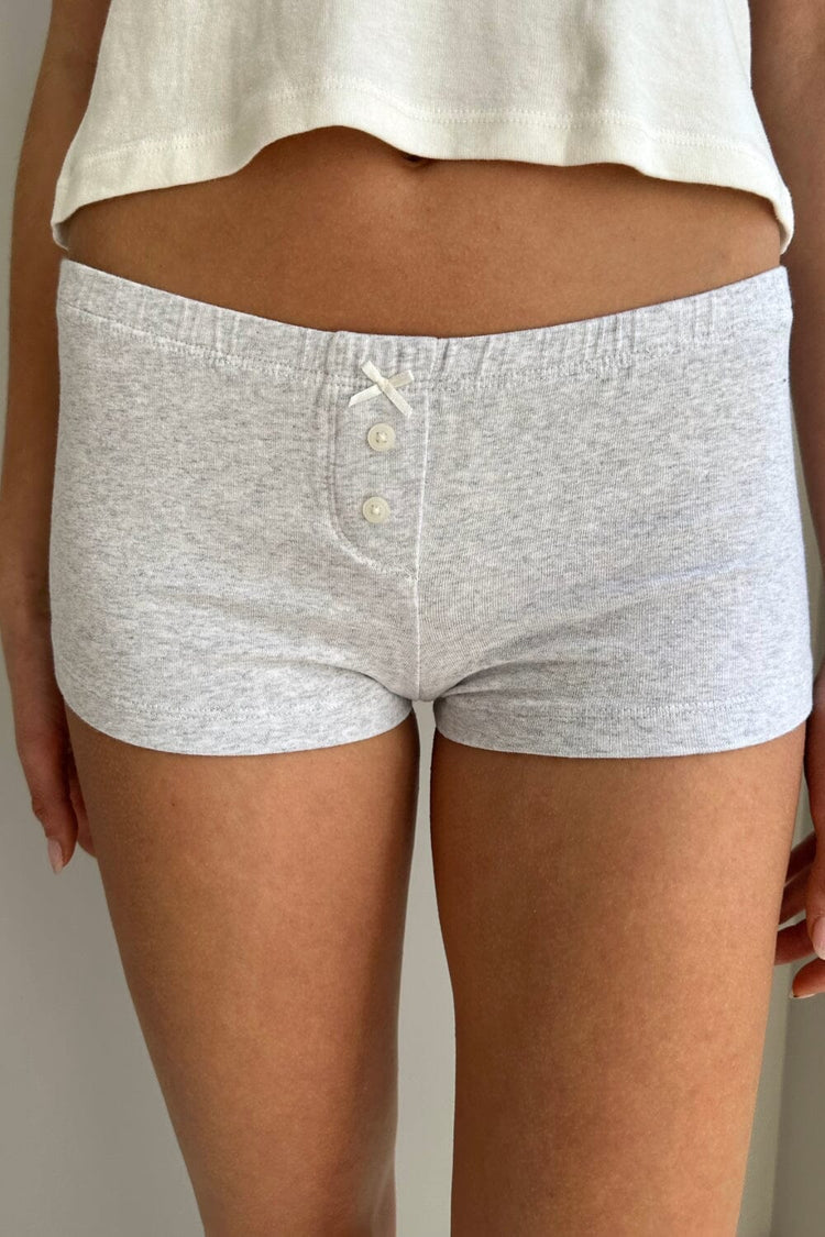 Bow Boxer Underwear | Heather Grey / XS/S