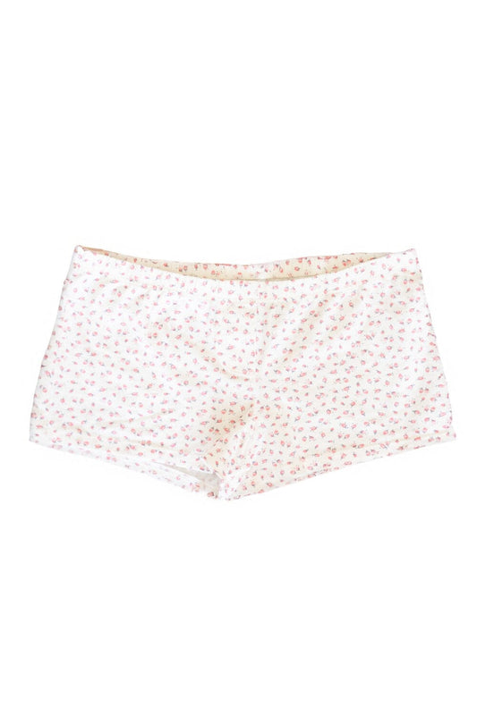 White With Pink Rose Floral