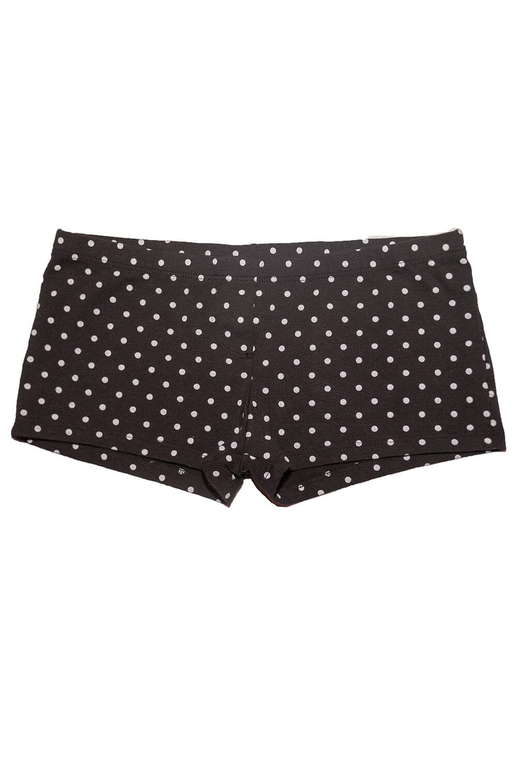 Polka Dot Boxer Underwear | Black With White Polka Dots / XS/S