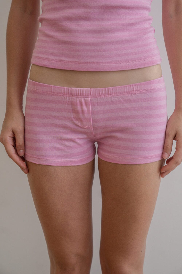 Boxer Underwear | Bubblegum Pink and Pink Stripes / XS/S