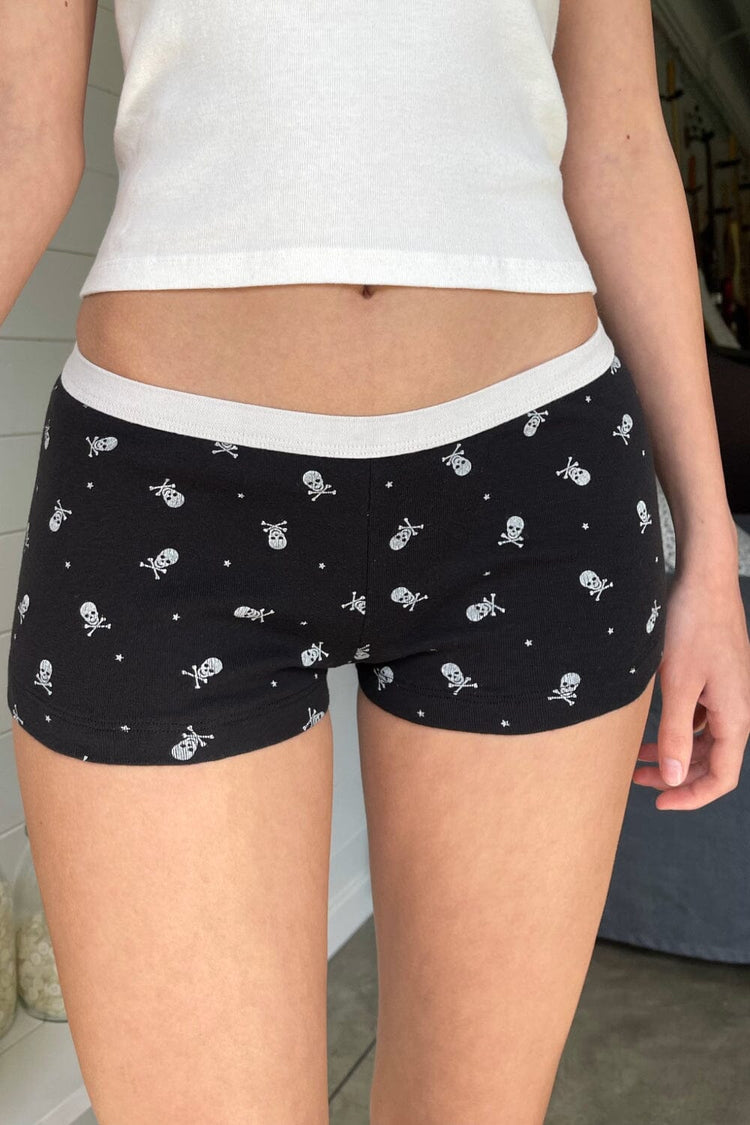 Skulls And Stars Boxer Underwear | Black / XS/S