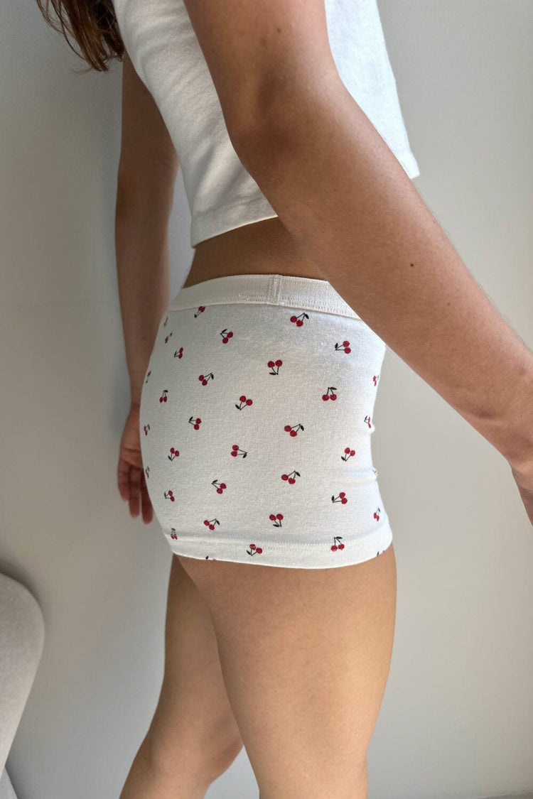 Cherry Boxer Underwear | White / XS/S