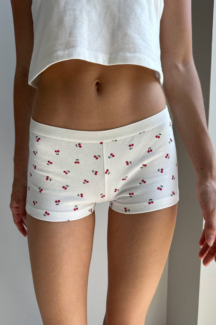 Cherry Boxer Underwear | White / XS/S