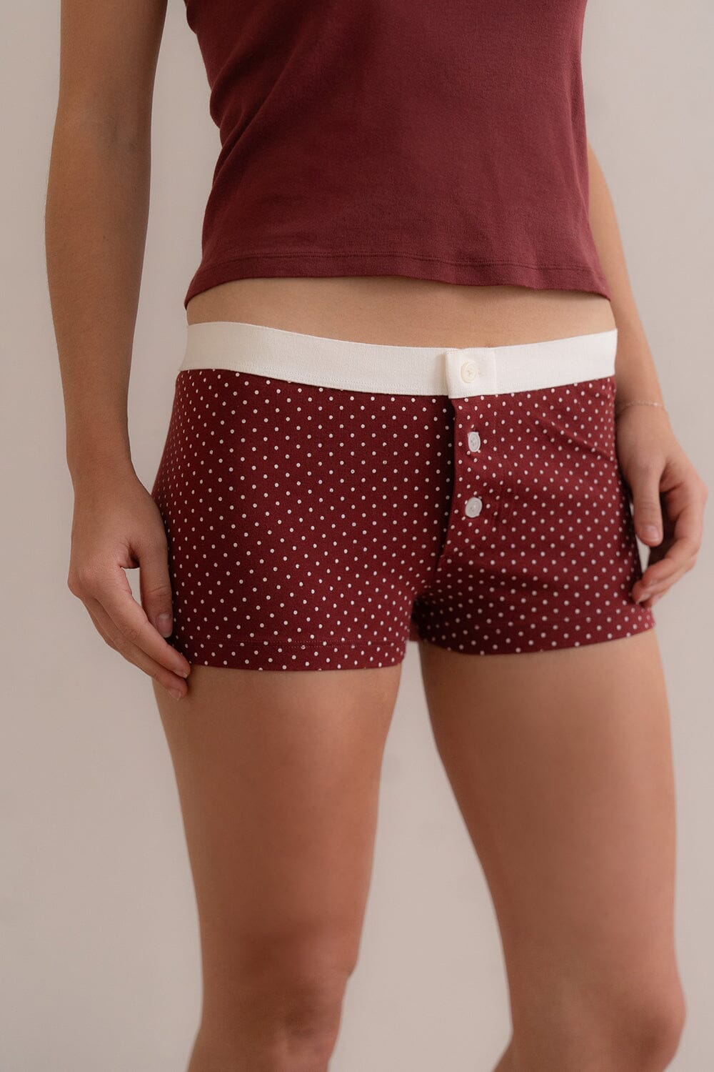 Red with White Polka Dots / XS/S