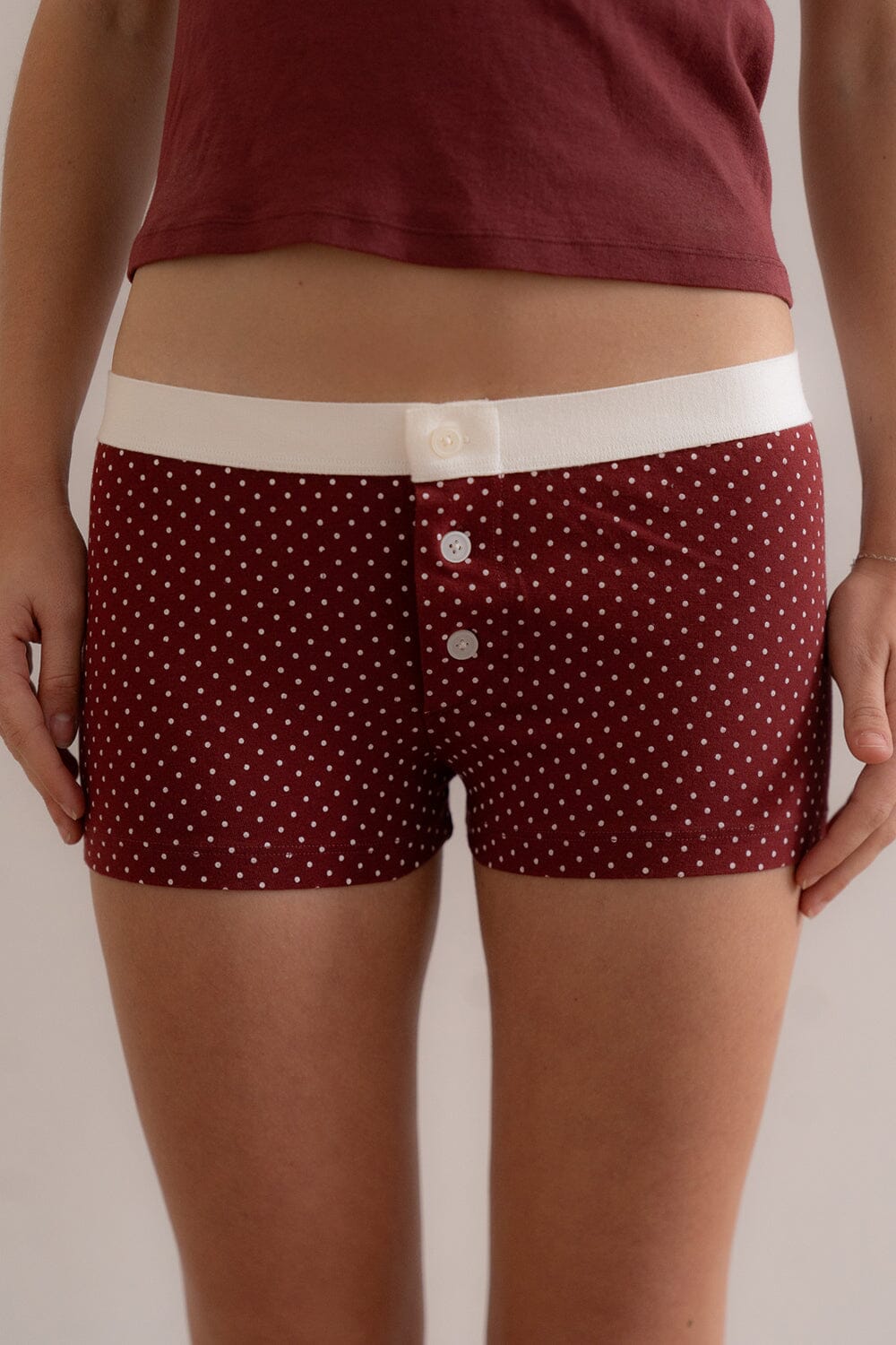 Red with White Polka Dots / XS/S