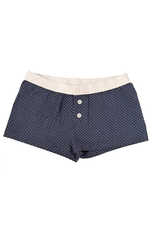 Faded Navy Blue With White Polka Dots / XS/S