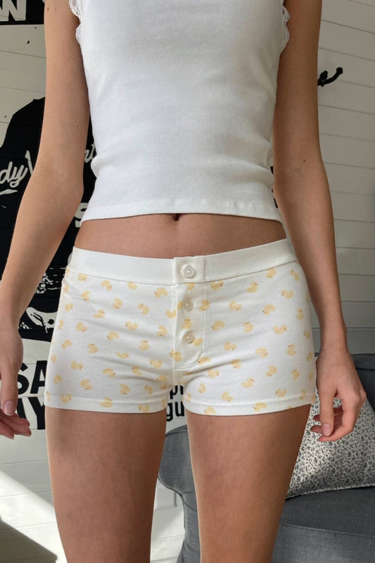 Boyshort Duck Underwear | White / XS/S