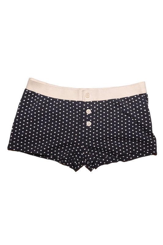 Navy Blue with White Hearts / XS/S