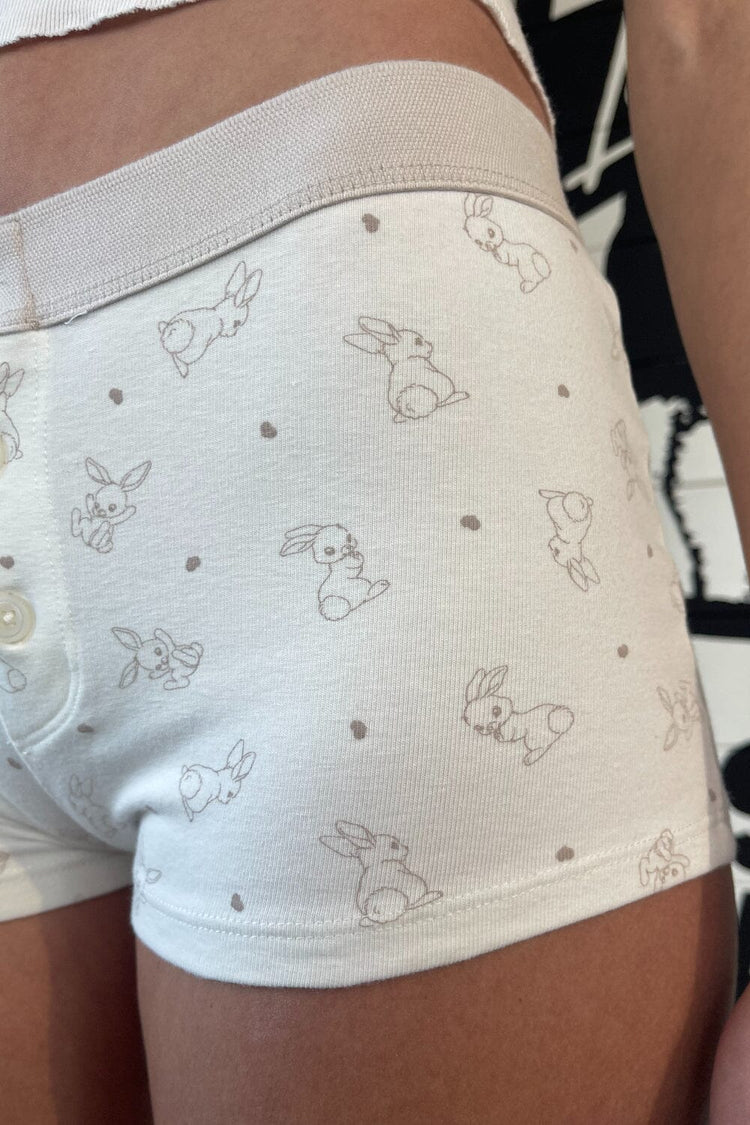 Boy Short Bunny Underwear | Bunny and Hearts / XS/S