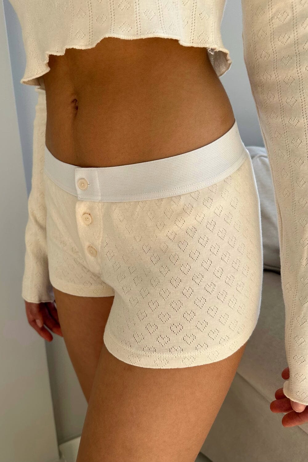 Brandy Melville heart boxers White - $29 - From Talia