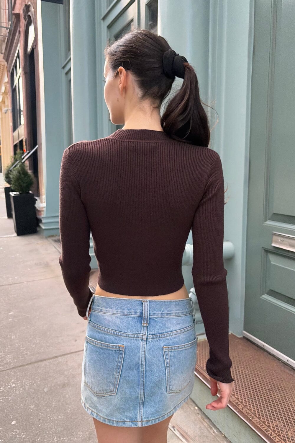 Josette Turtleneck Top | Chocolate / XS/S
