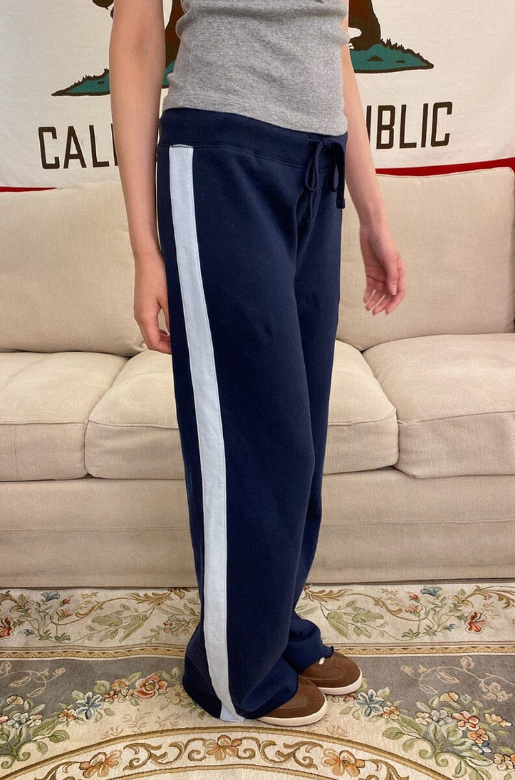 Hilary Stripe Yoga Pants | Navy Blue / XS/S