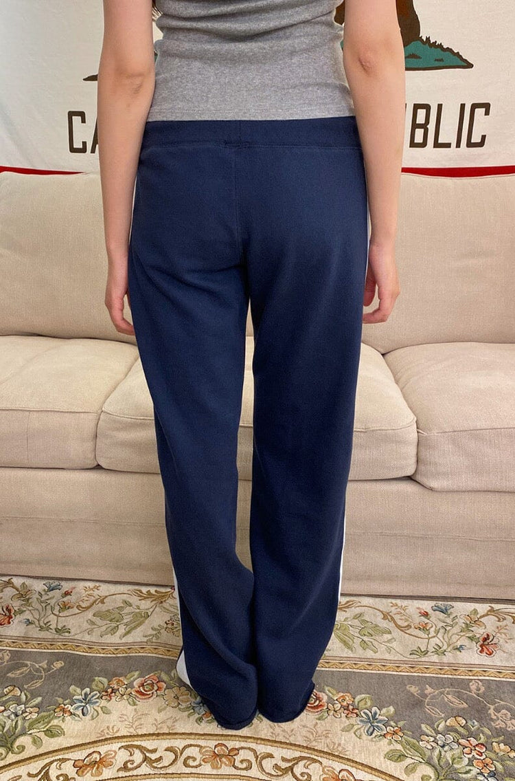 Hilary Stripe Yoga Pants | Navy Blue / XS/S