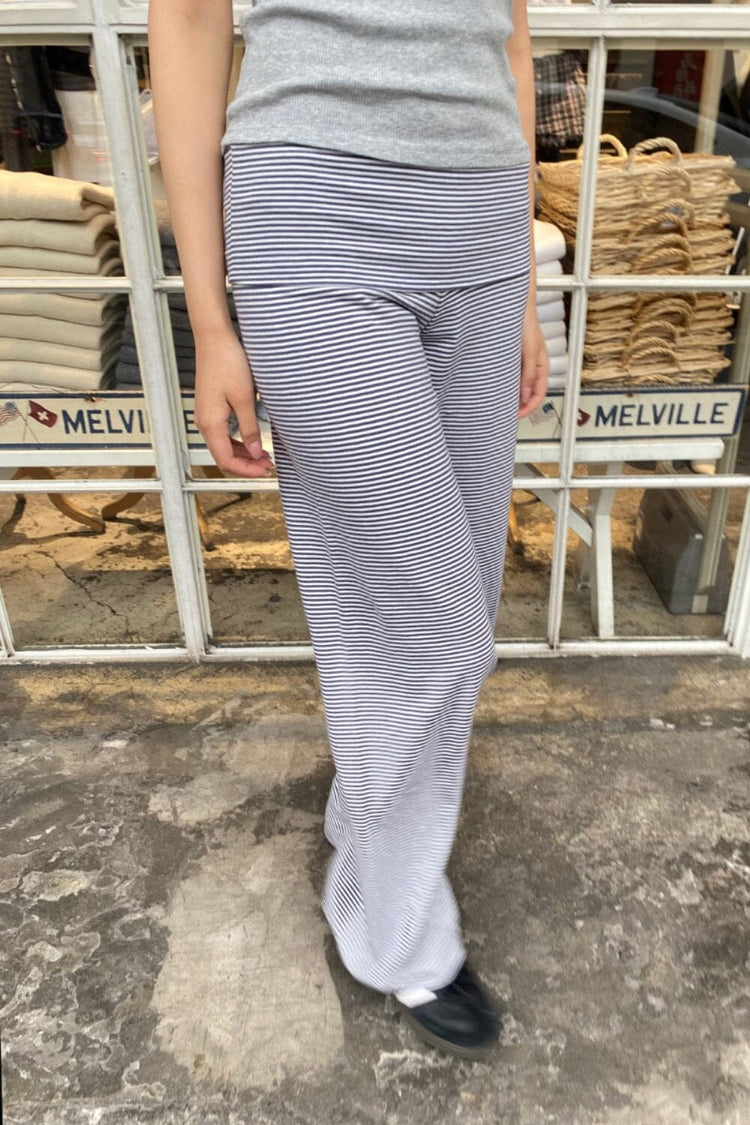 Priscilla Striped Pants | Navy Blue White Stripes / XS/S
