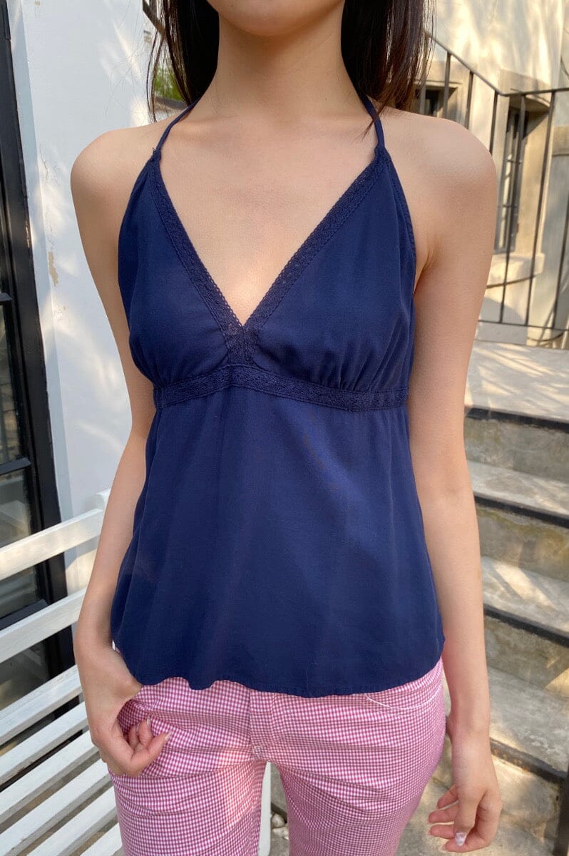 Edith Halter Tank | Navy Blue / XS/S