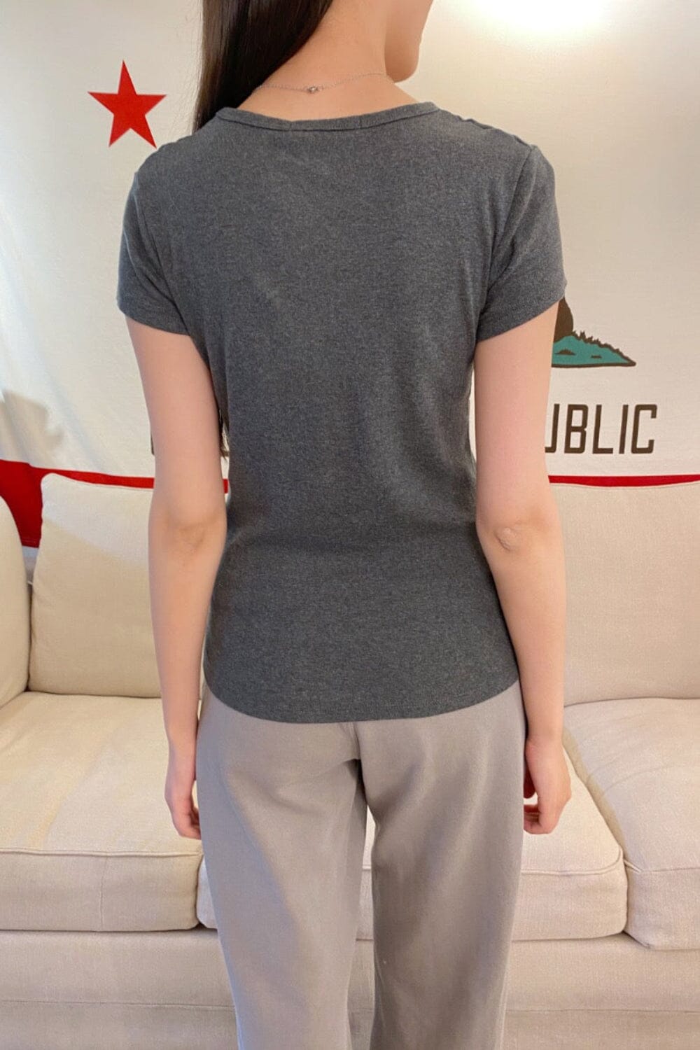 Safiya Top | Dark Heather Grey / XS/S