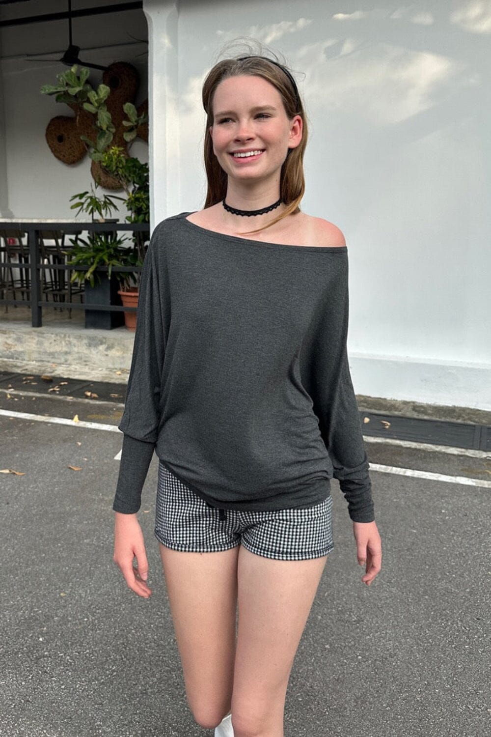 Aina Top | Dark Heather Grey / XS/S