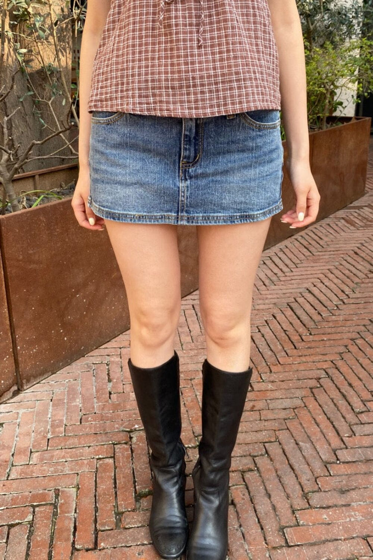 Malia Mini Denim Skirt | Light Denim / XS/S