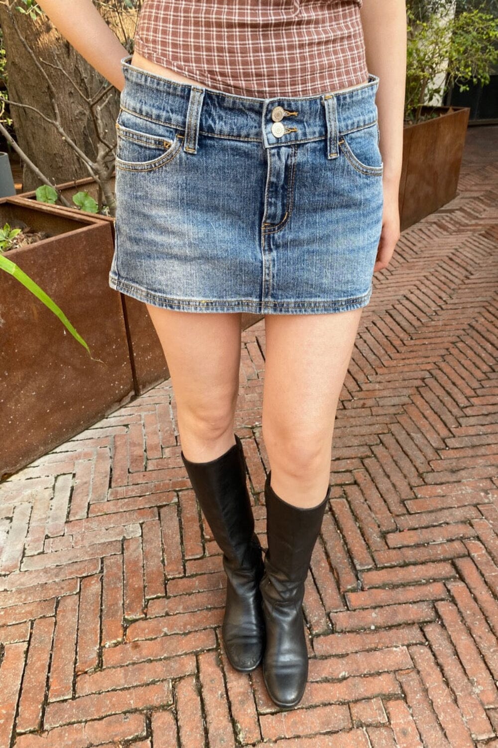 Malia Mini Denim Skirt | Light Denim / XS/S
