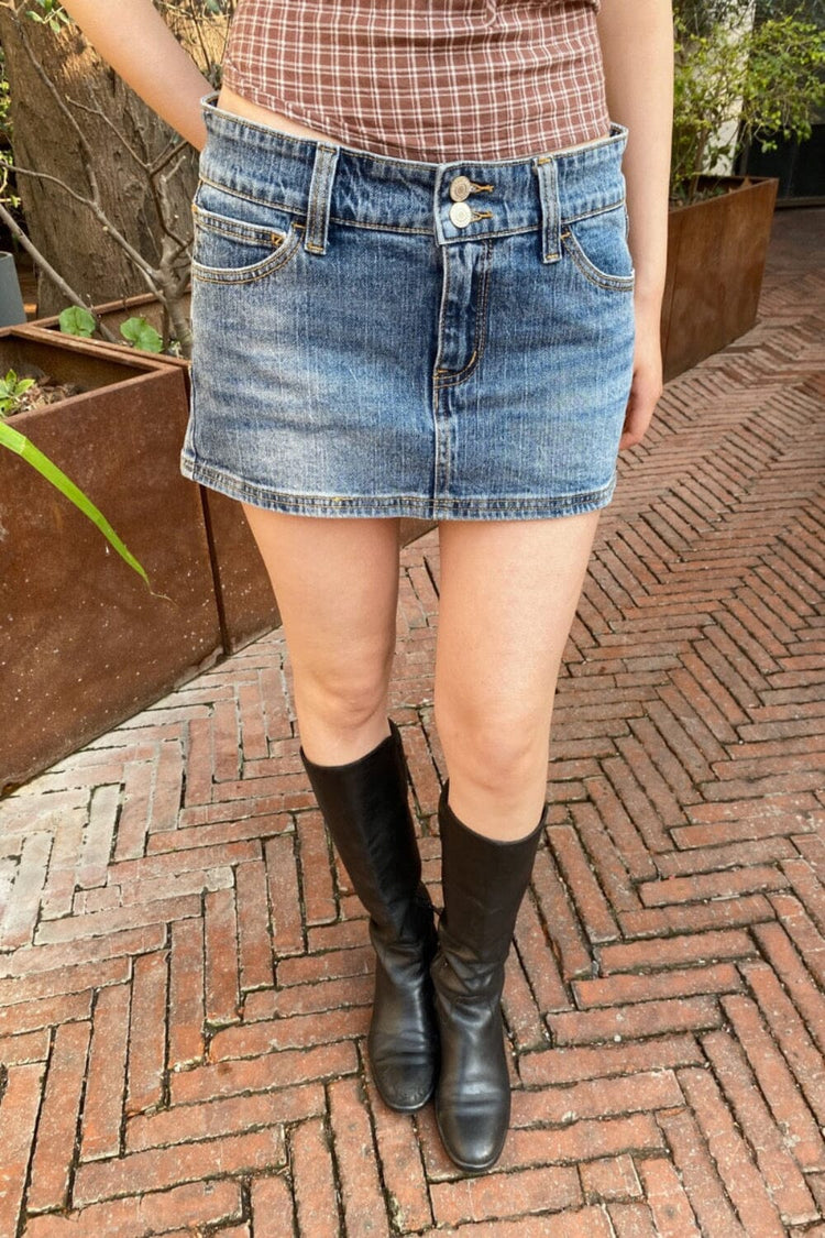 Malia Mini Denim Skirt | Light Denim / XS/S