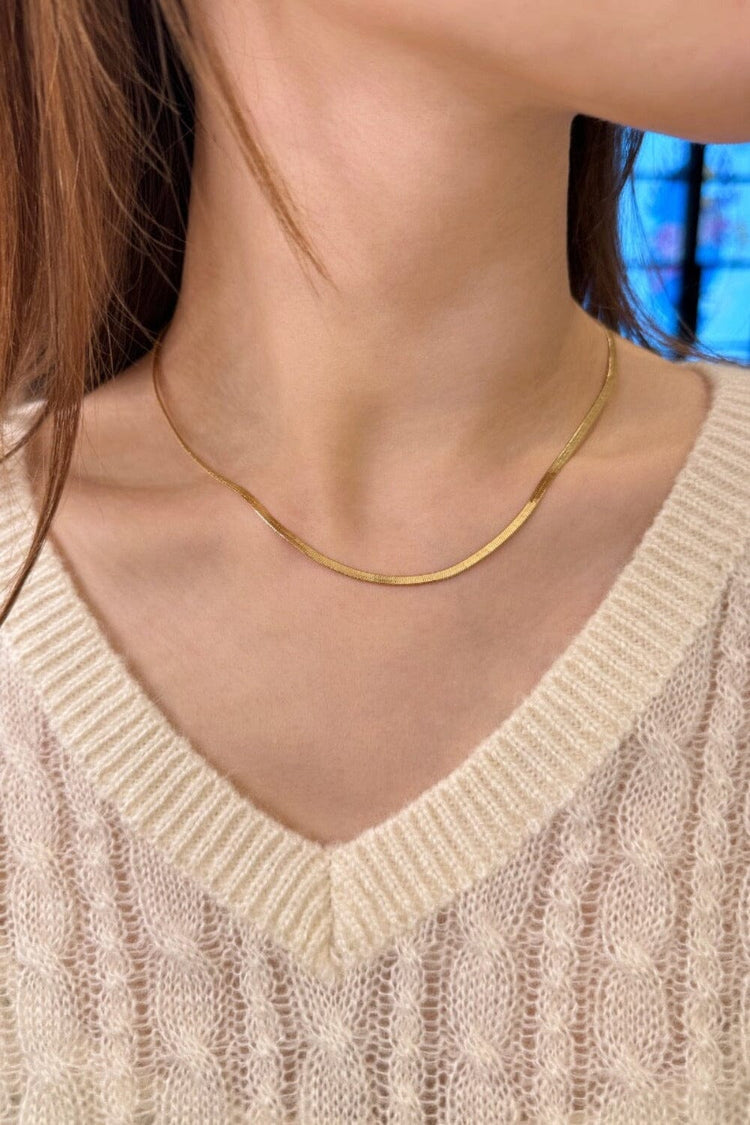 Snake Chain Necklace | Gold