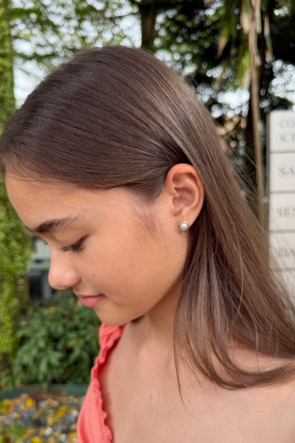 Pearl Stud Earrings | Gold