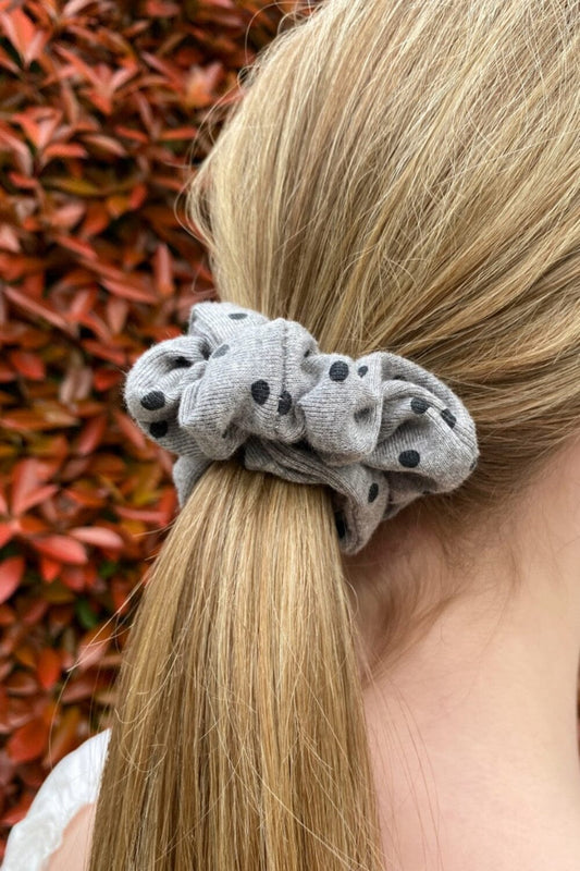 Dark Grey and Black Polka Dots