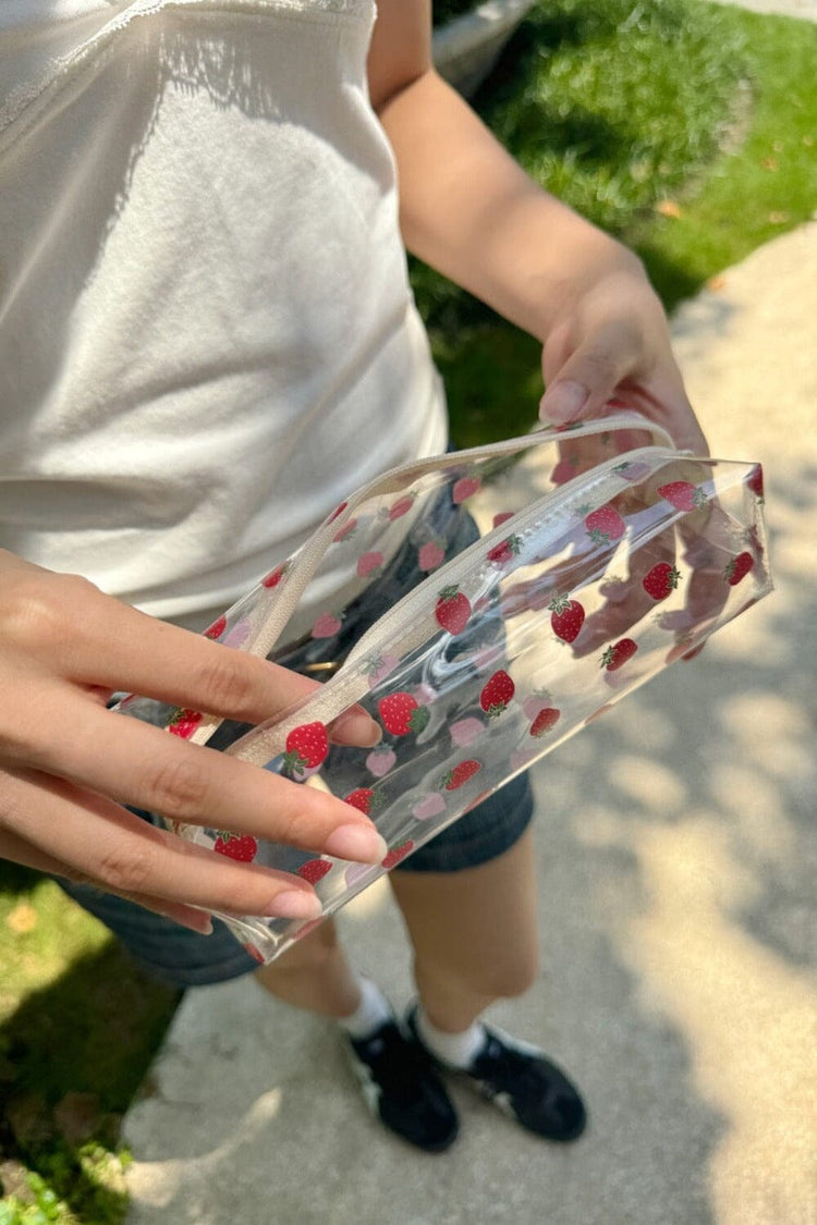 Strawberries Makeup Bag | Clear