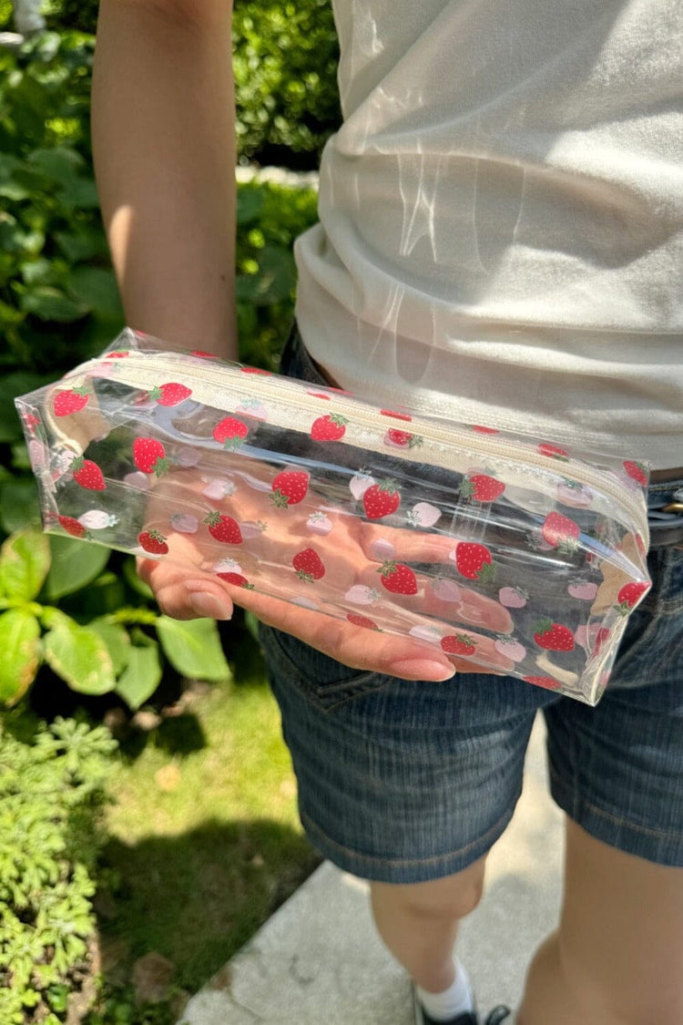 Strawberries Makeup Bag | Clear