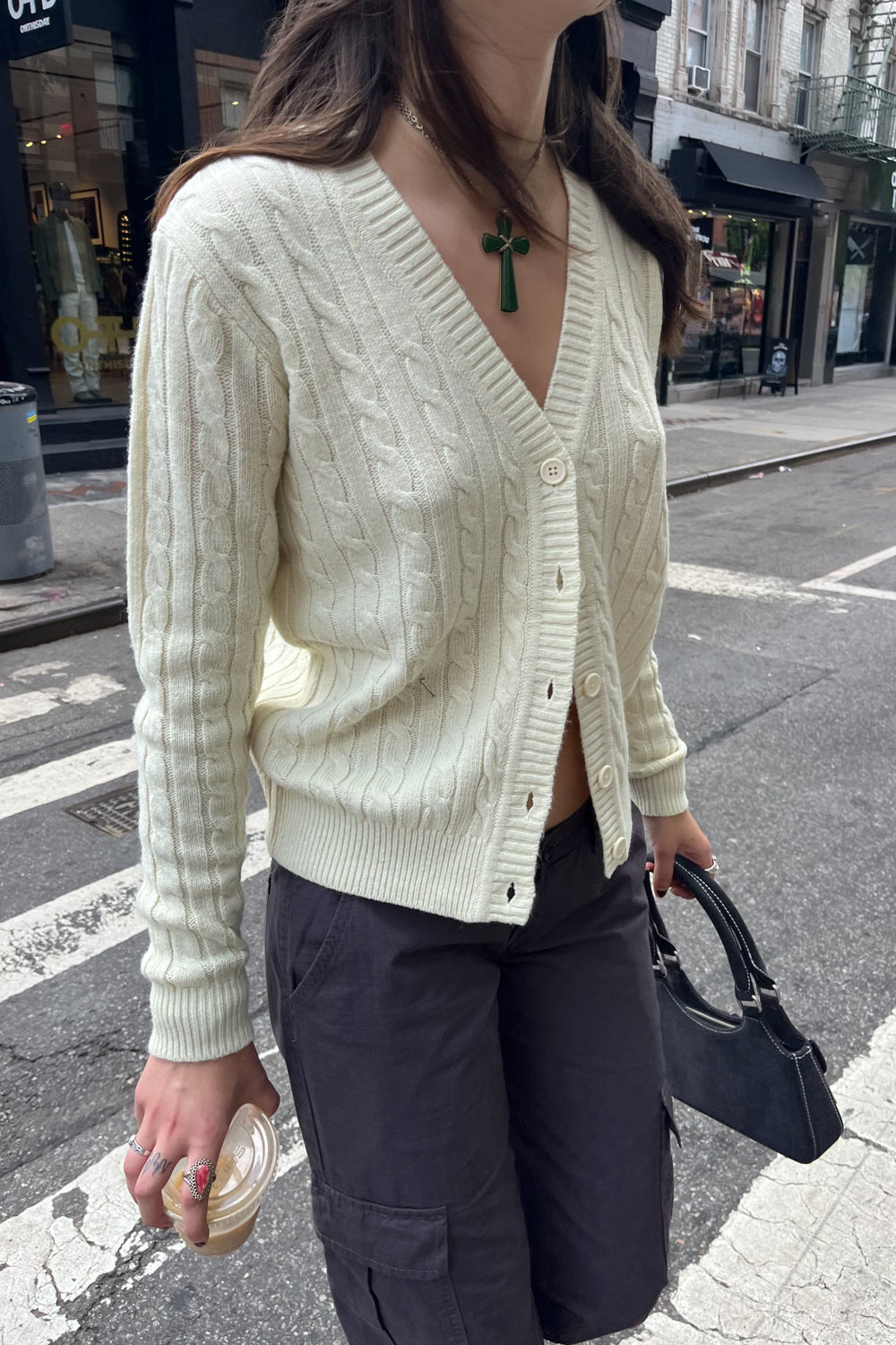 Kennedy Wool Cable Knit Cardigan