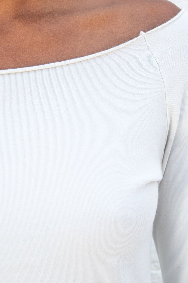 Brandy Melville Bonnie Long Sleeve white top, Women's Fashion
