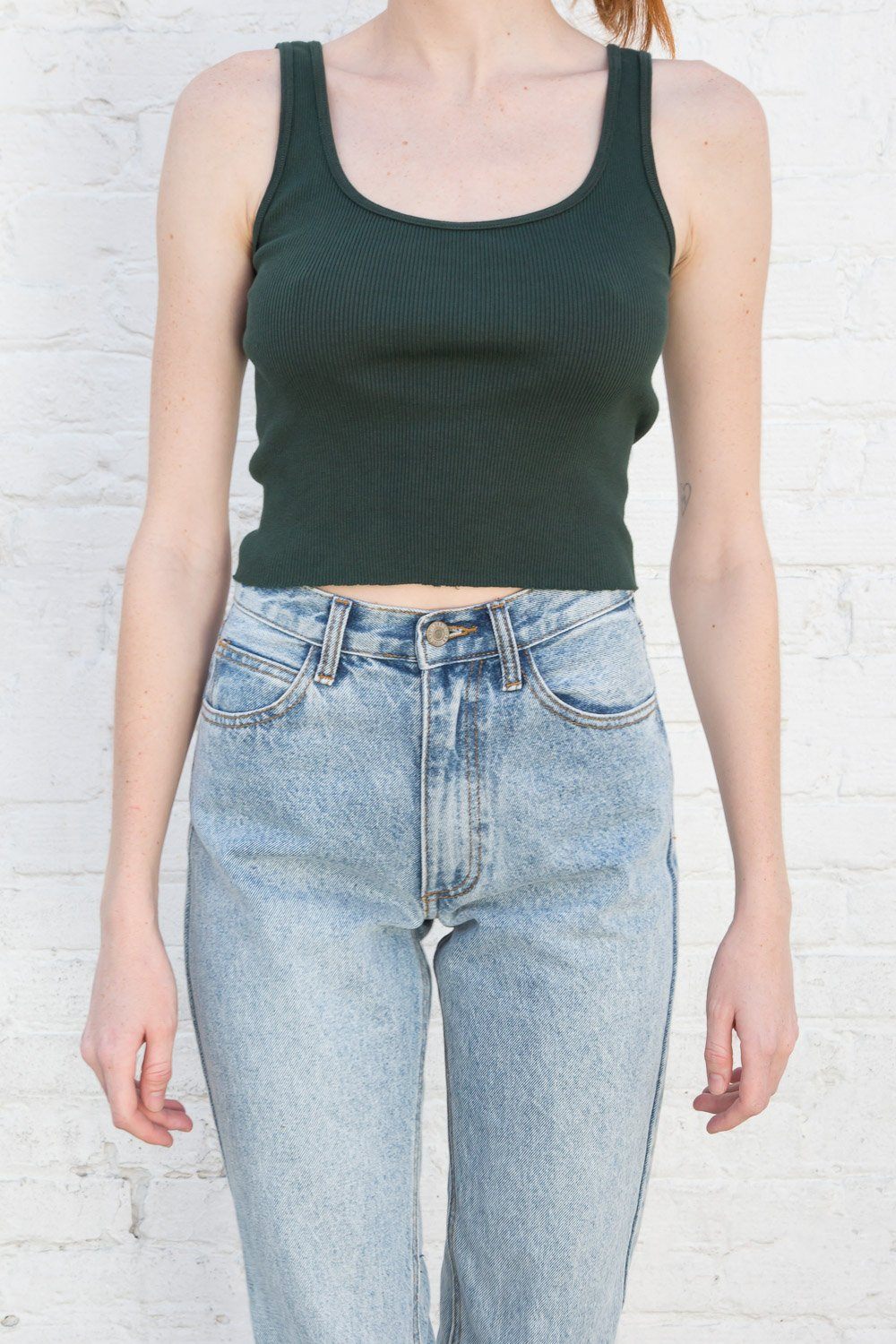 Brandy Melville ribbed cropped tank top, No tag for