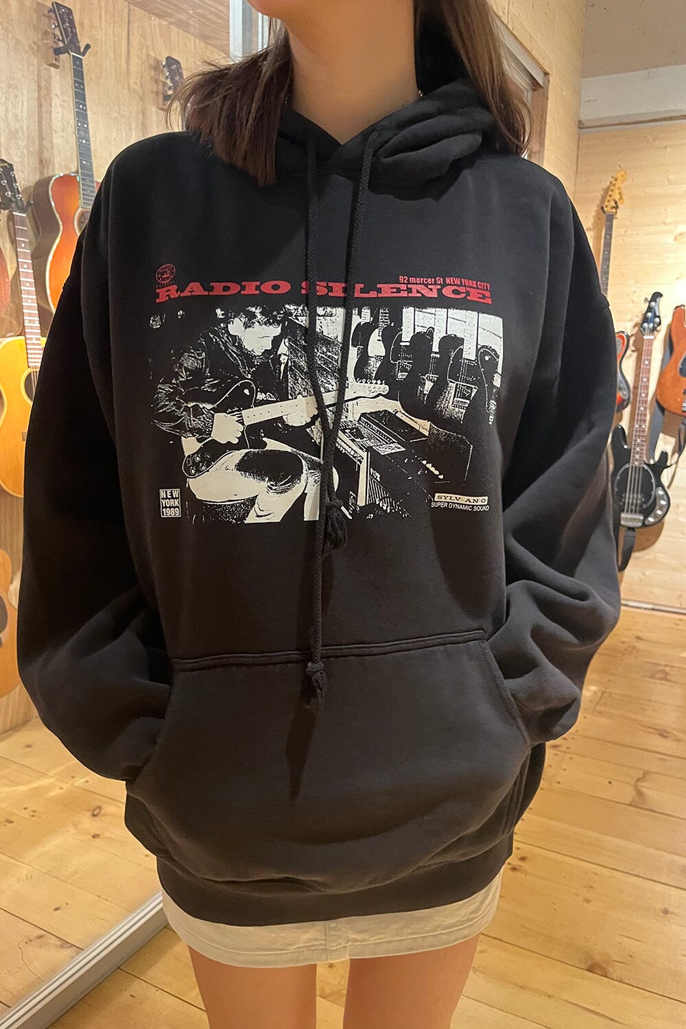 Brandy Melville Black Graphic Hoodie Authentic Brandy Melville