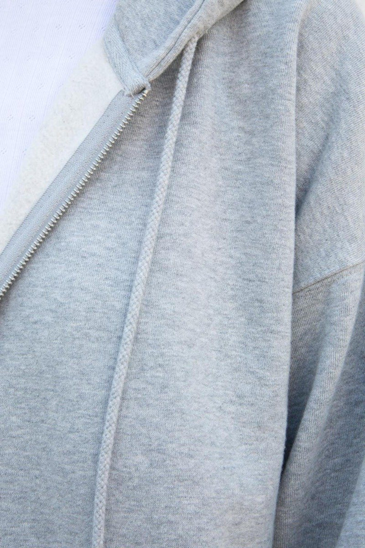 Brandy Melville Hoodie Distressed Black Pullover Cotton/Viscose Kangaroo  Pocket