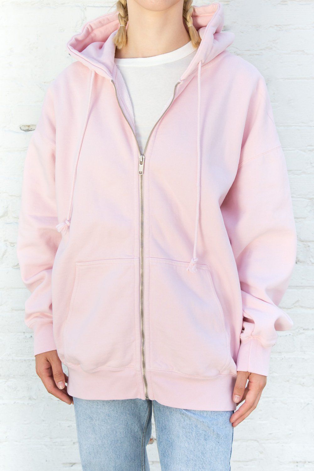 Pink zip cheap up sweater