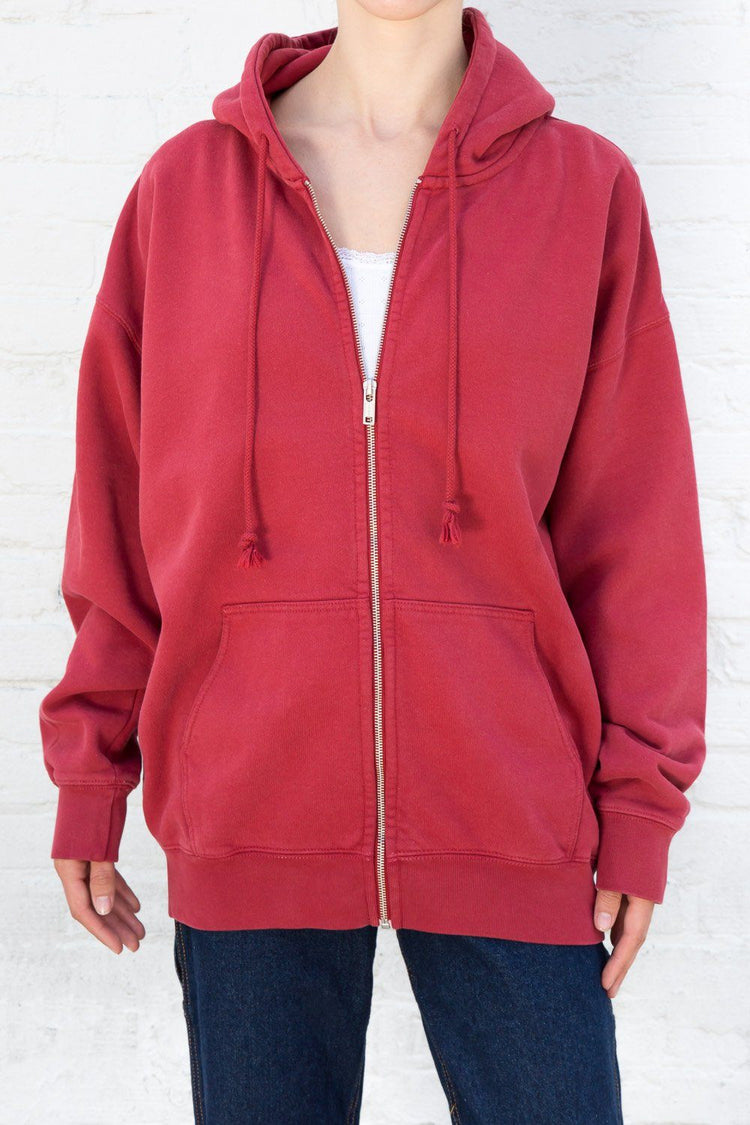 Brandy Melville green christy zip up hoodie - $38 - From alyssa