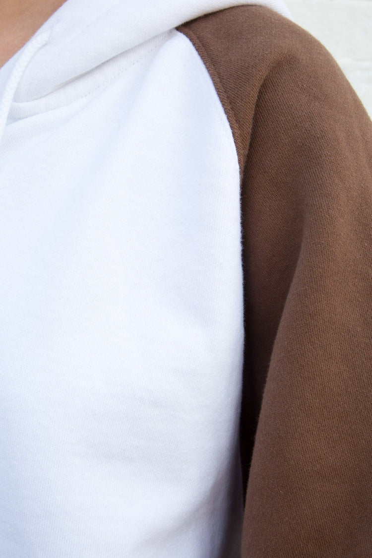 Christy Color Block Hoodie | Ivory Brown / Oversized Fit
