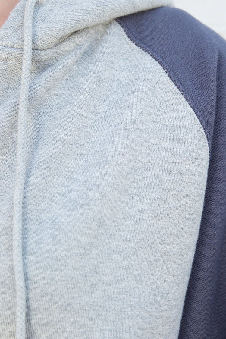 Christy Color Block Hoodie | Navy Grey / Oversized Fit