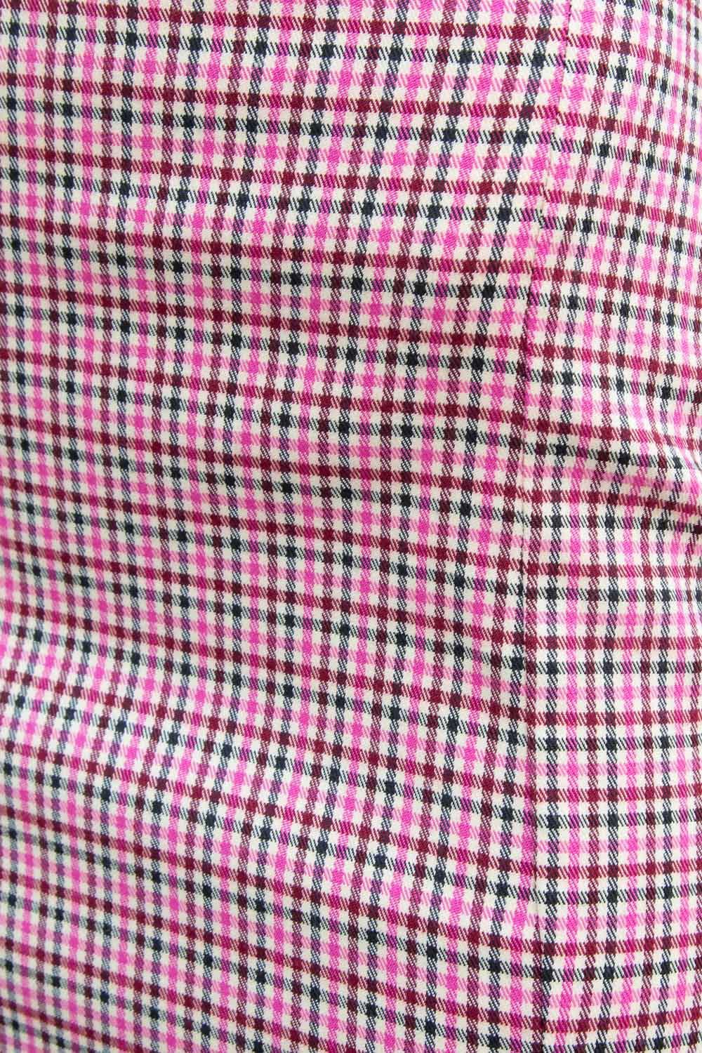 Pink Red Ivory Black Plaid / XS/S