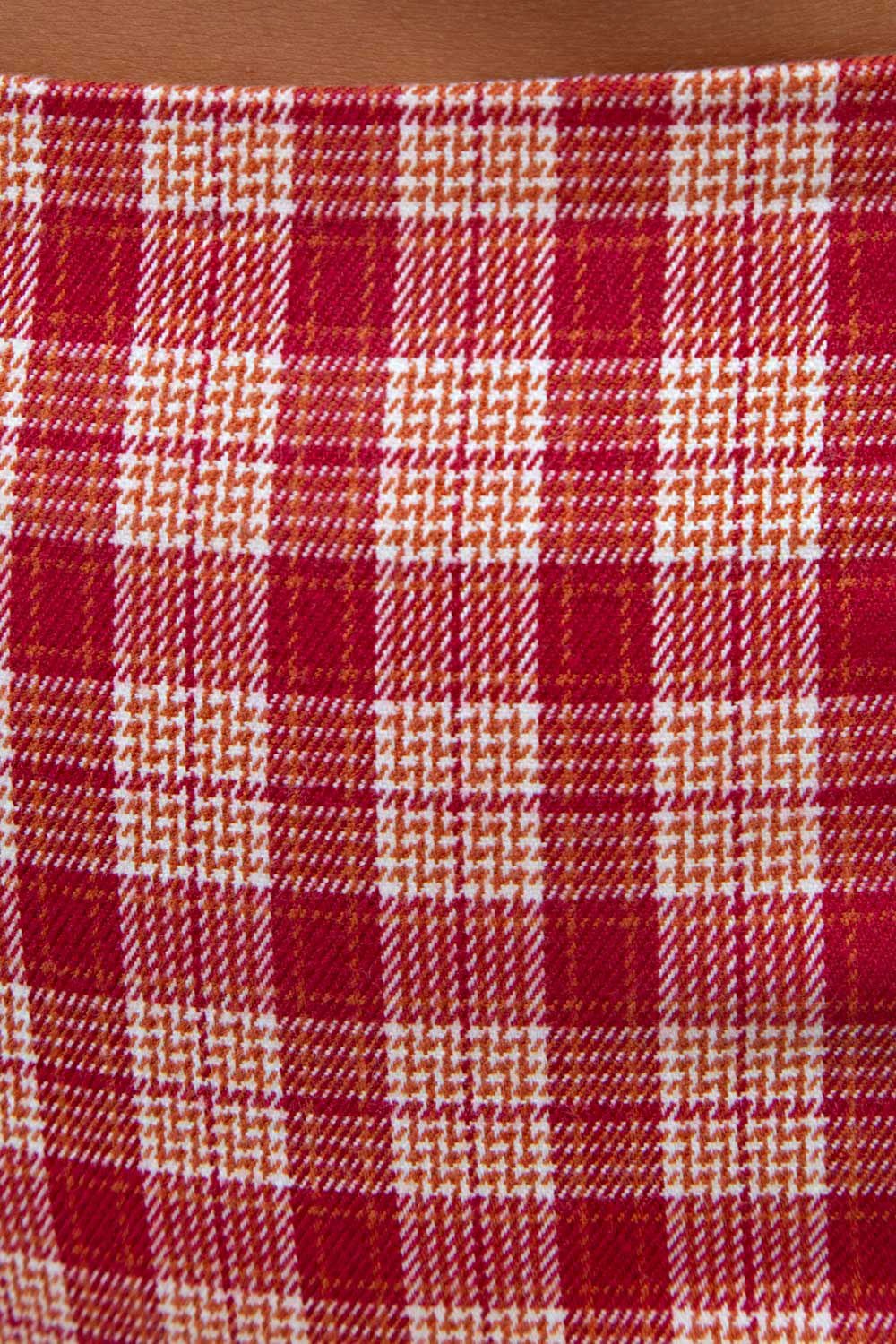 Red and Ivory Plaid / S