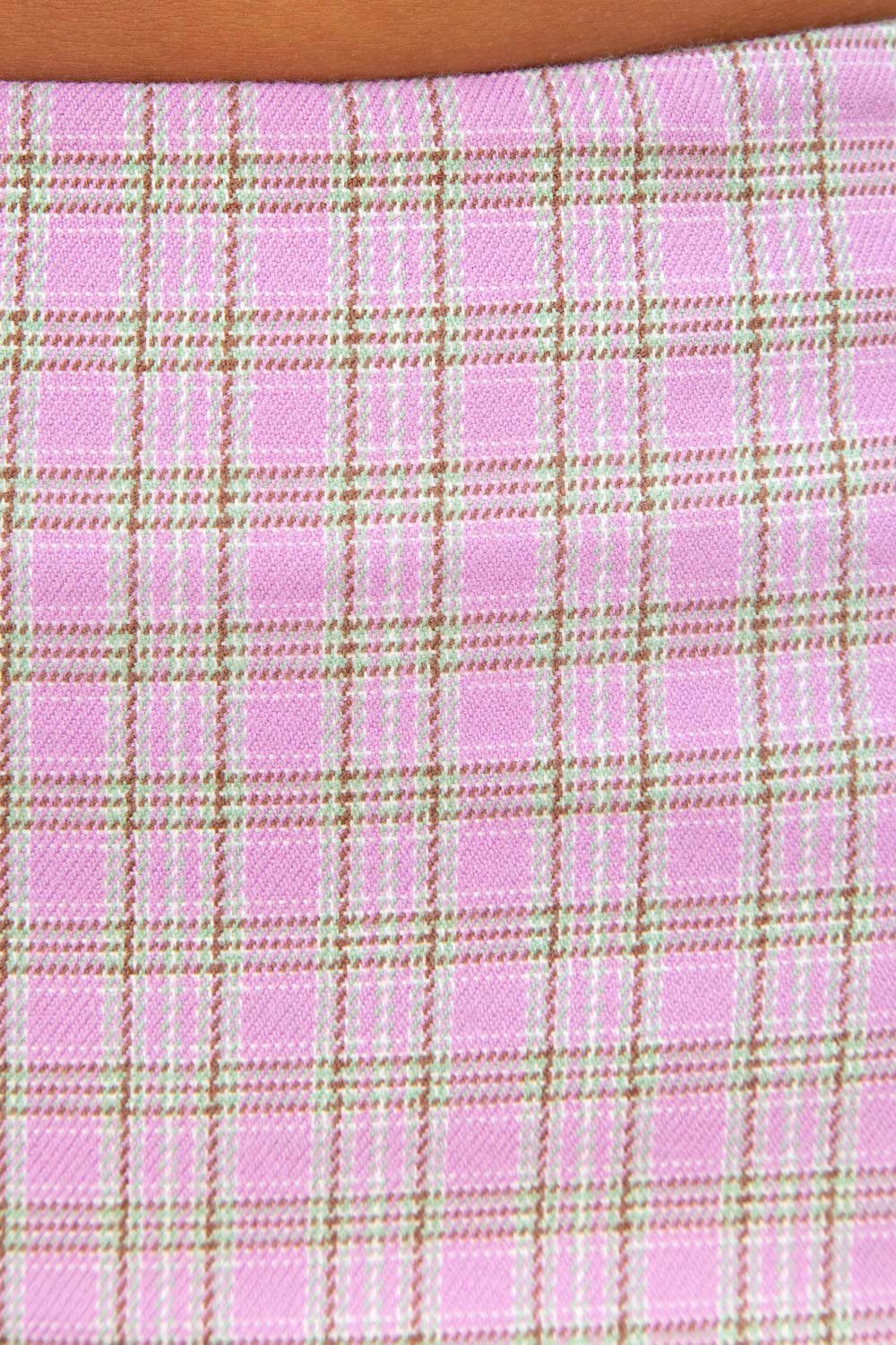 Light Purple with Green and Brown Plaid / S