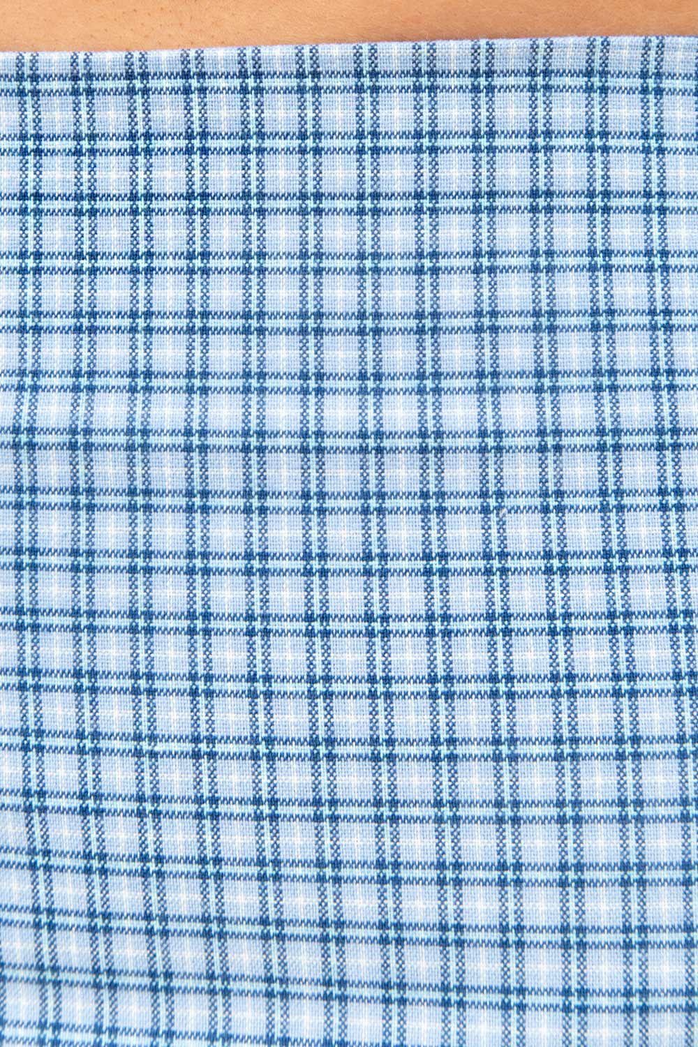 Light and Dark Blue Plaid / S