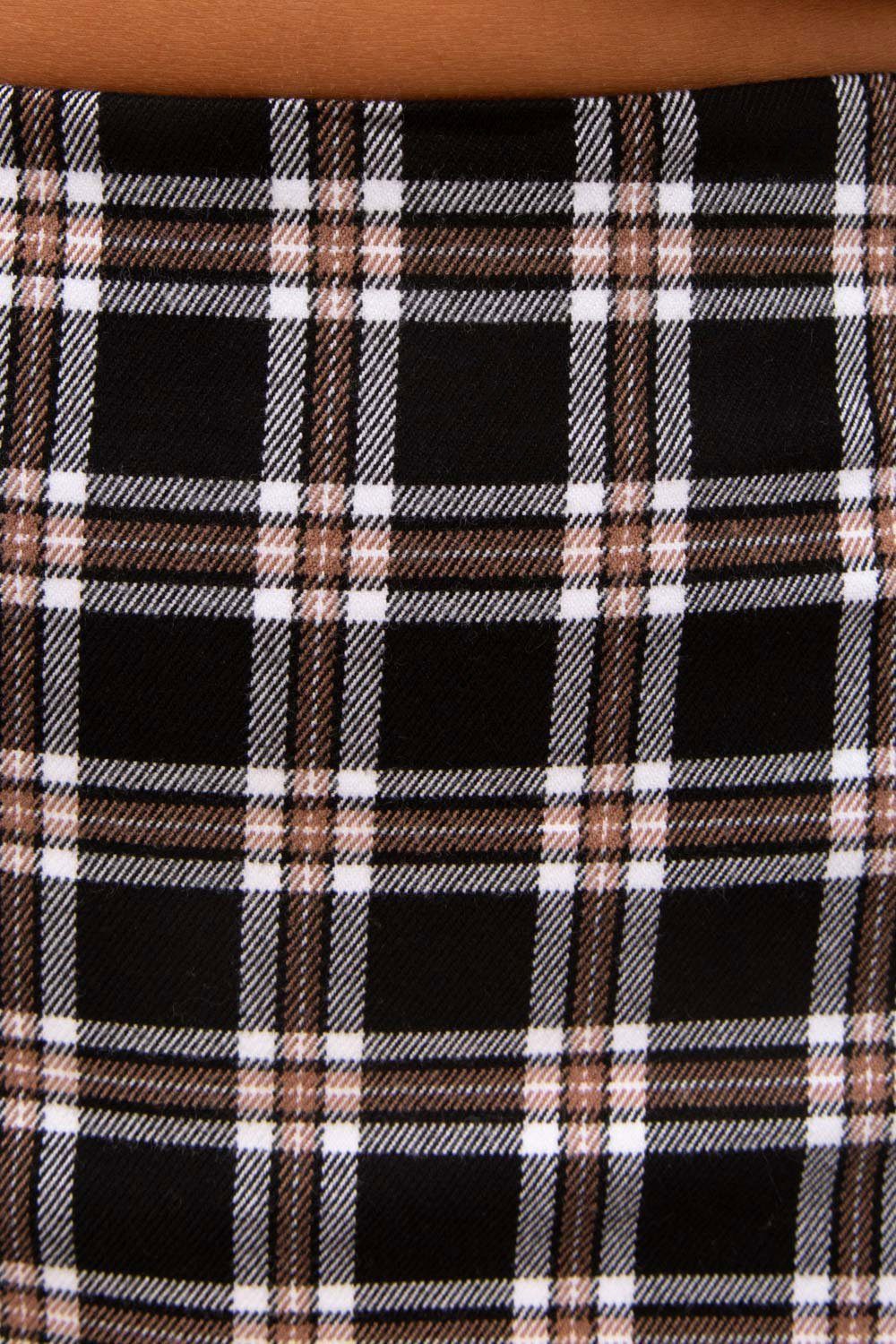 Black Brown Plaid / S