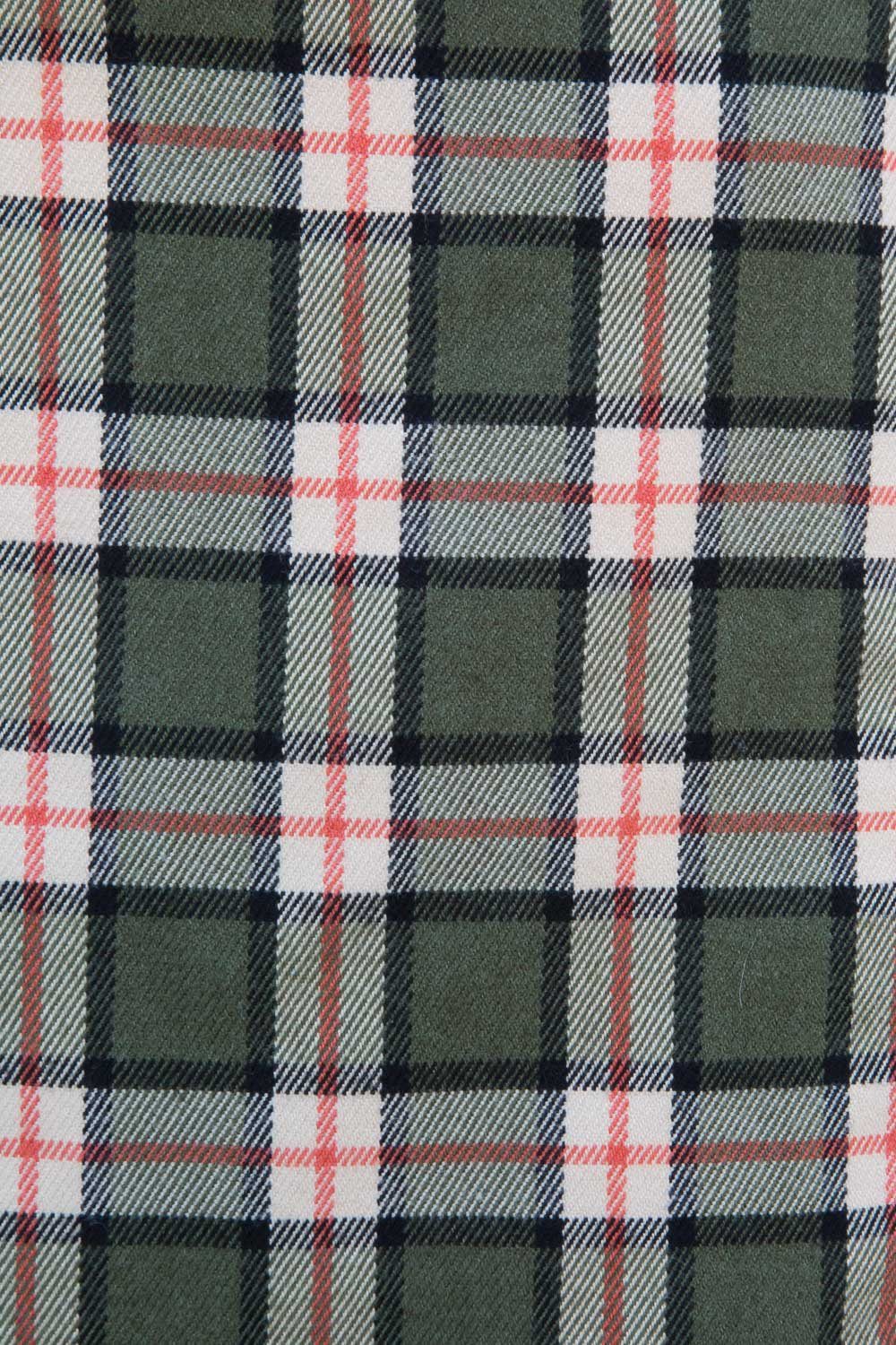 Green Orange White Black Plaid / S