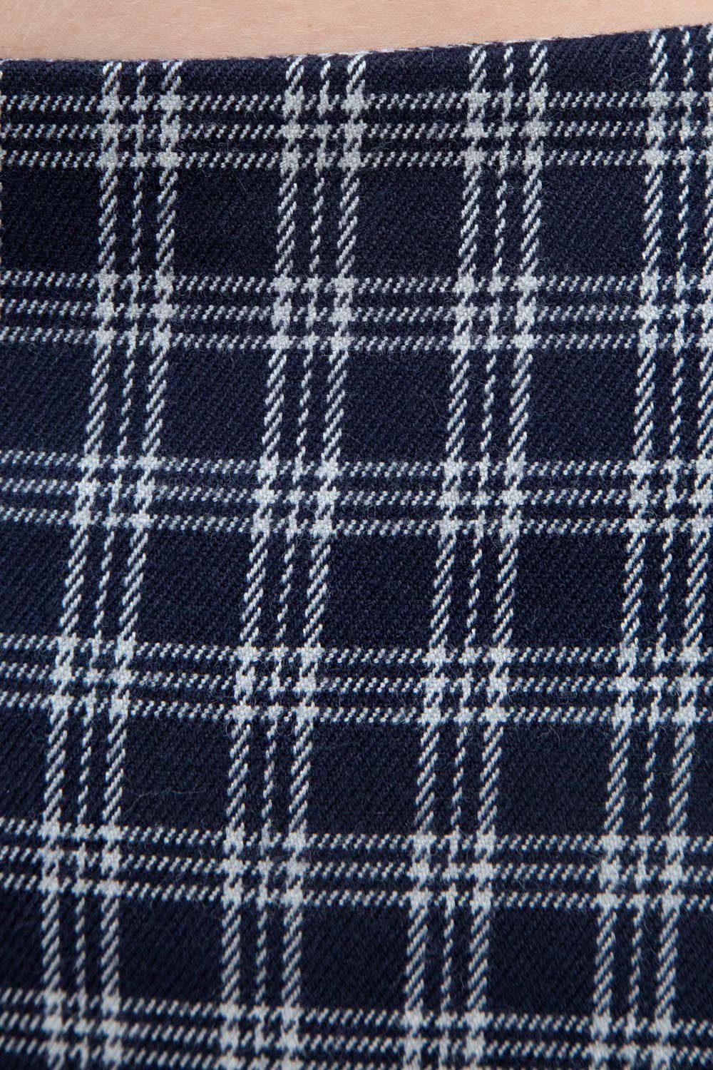 Navy Blue and White Plaid / S