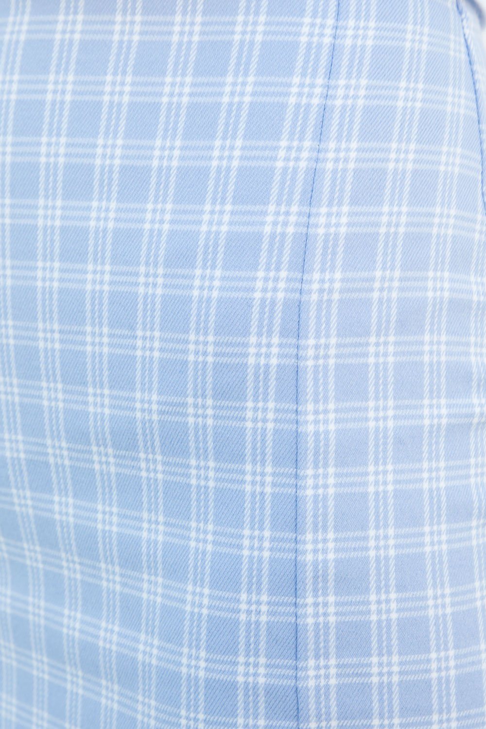 Light Blue and White Plaid / S